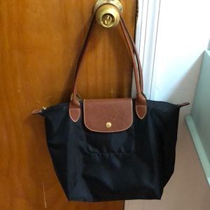 Longchamp Le Pliage Black Tote Small